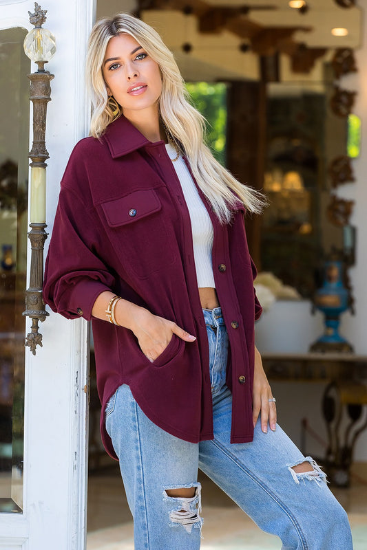 Solid Soft Shacket