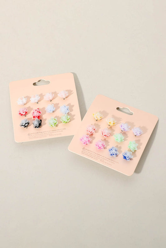 Flower Stud Earring Set