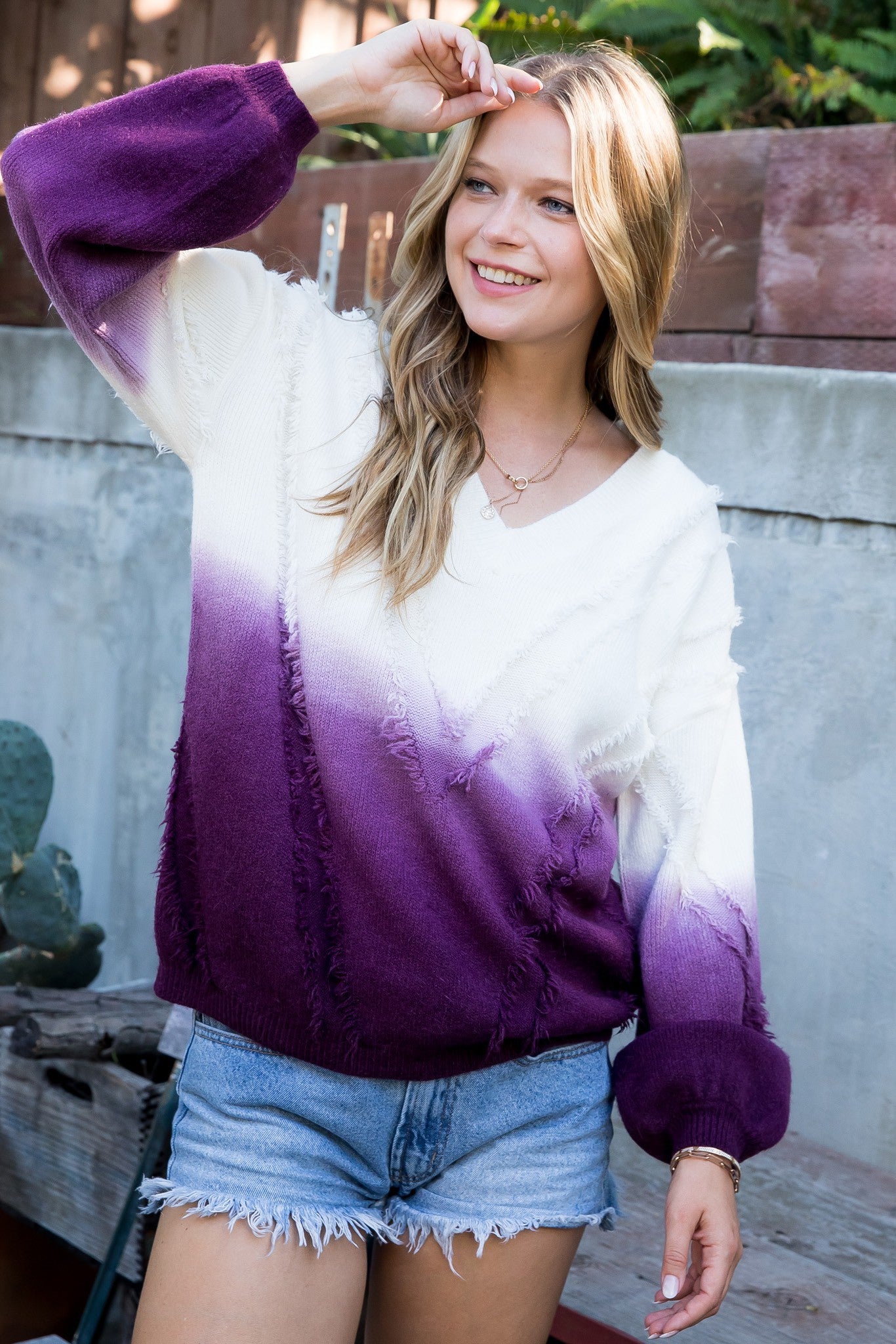 Dip-dye Sweater/ombre