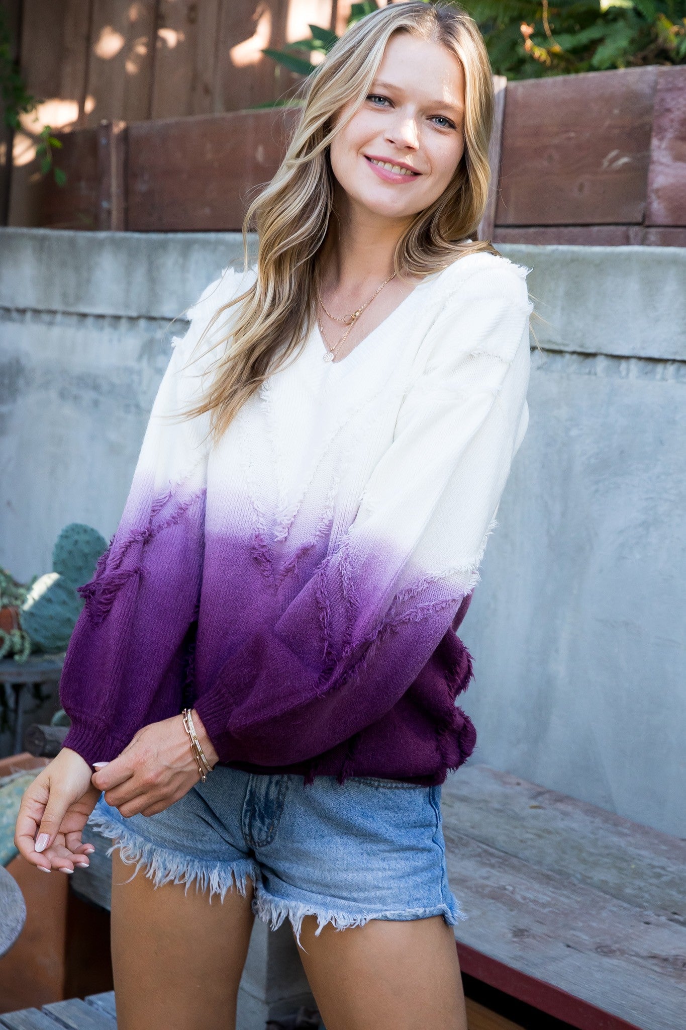 Dip-dye Sweater/ombre