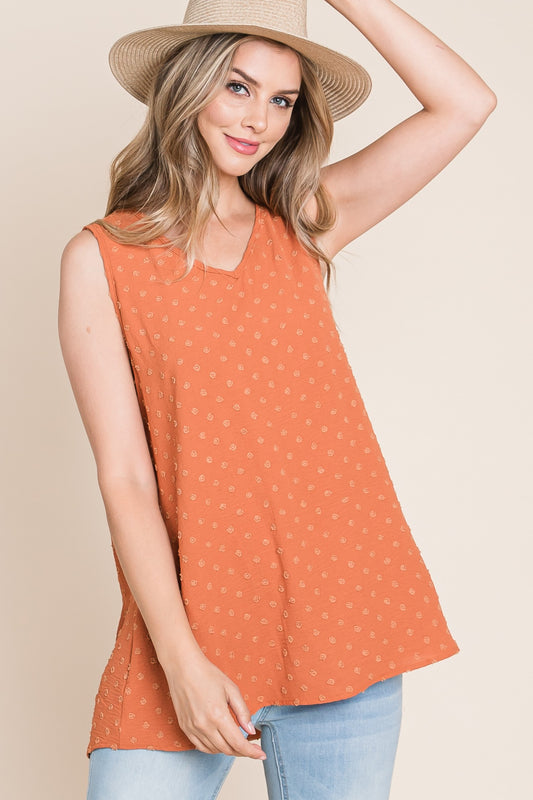 Relaxed Dot Texture Tank Top