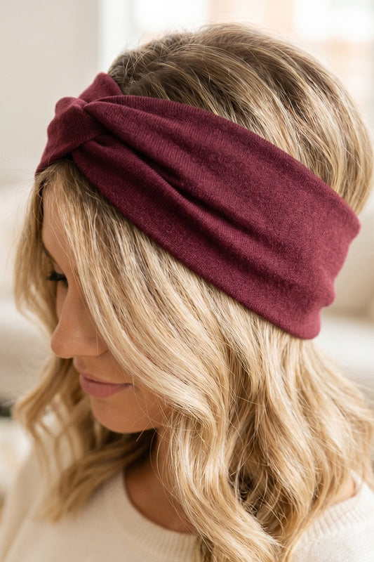 Twisted Knot Wide Fabric Hair Headband / ear warmers for fall