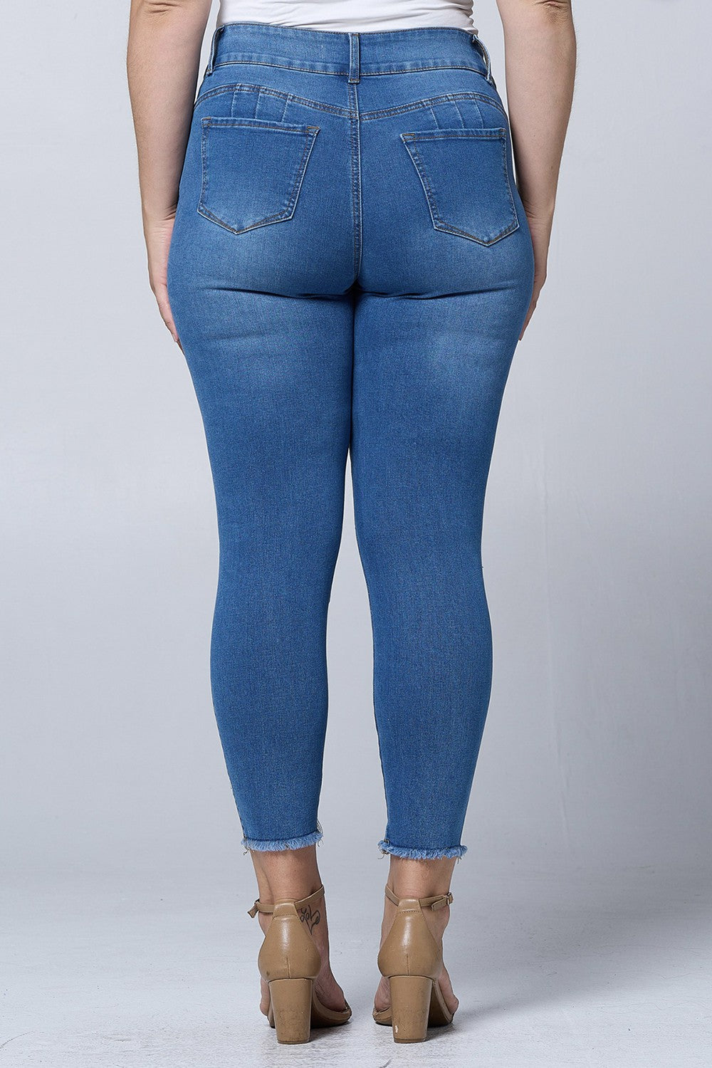 Curvy Ribbed Columbia Denim Jeans