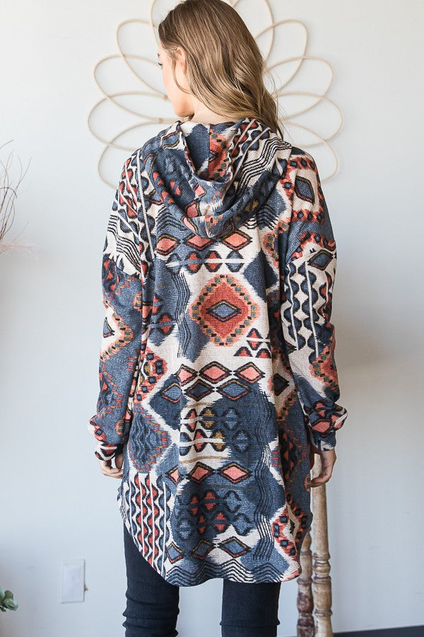 Hood Multi Color Shacket