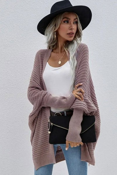 Women's Open Front Long Sleeve Cardigan Outerwear