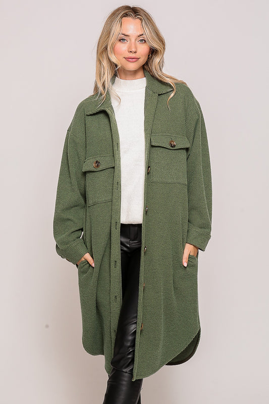 Soft And Cozy Oversized Waffle Jacket