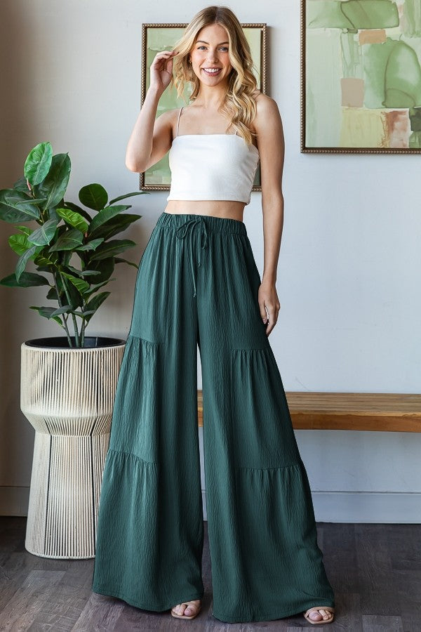 Over Wide Leg Solid Pants
