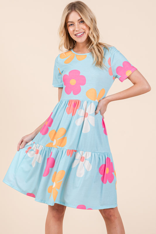 Floral Tiered Babydoll Dress