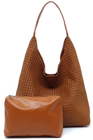 Woven 2-in-1 Shoulder Bag Hobo