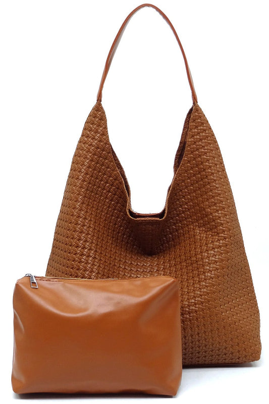 Woven 2-in-1 Shoulder Bag Hobo