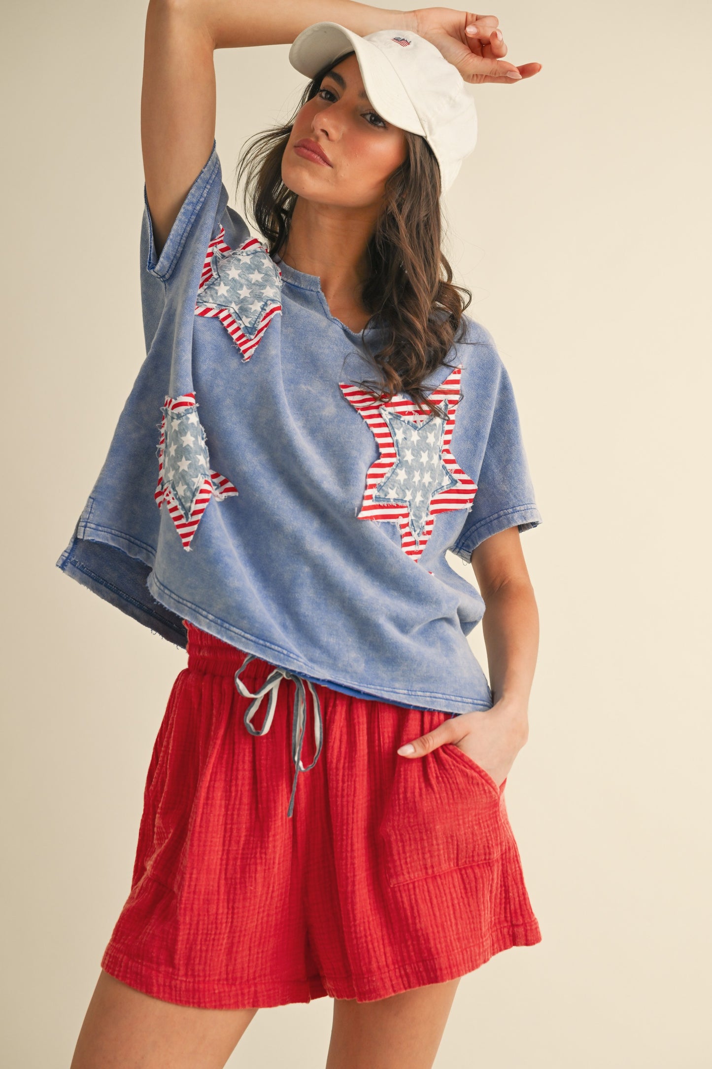 Mineral Washed Cotton Gauze Shorts