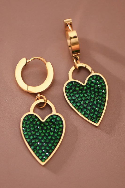18k Waterproof Stainless Steel Heart Earrings