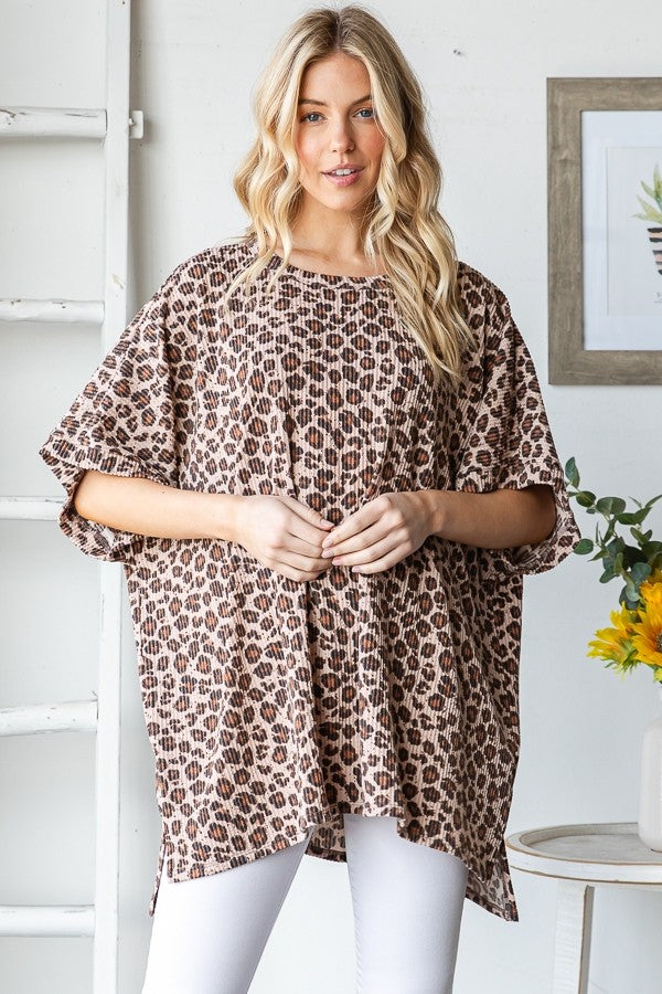 Short Sleeve Drop Should Animal Top