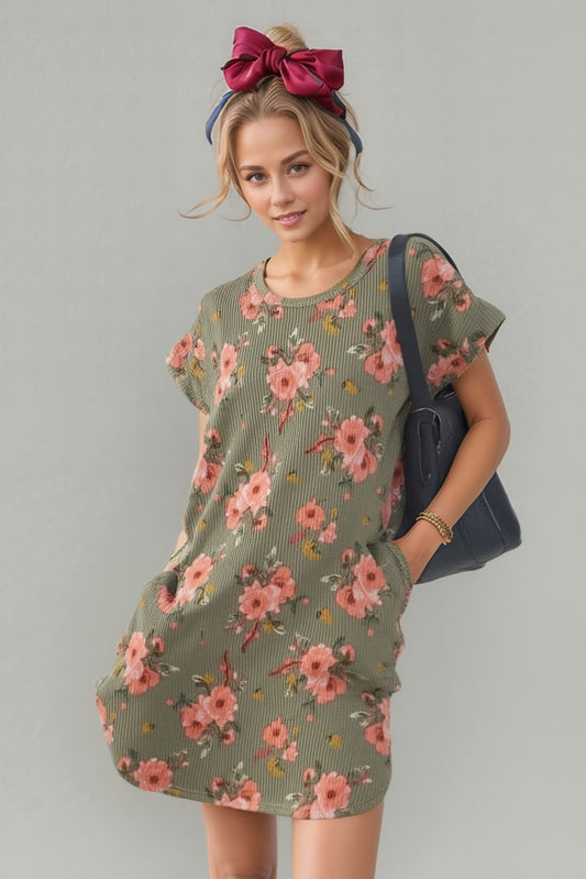 Urban Rib Floral Mini Dress
