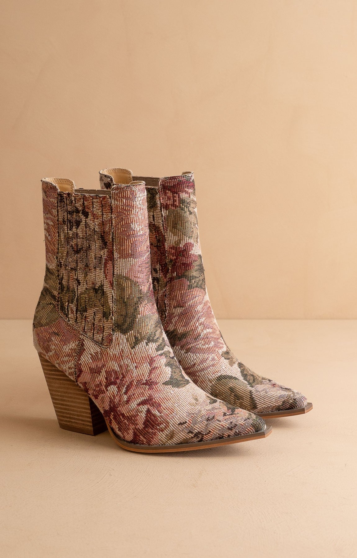 The Lydia - Suede Pointed Toe Western Booties
