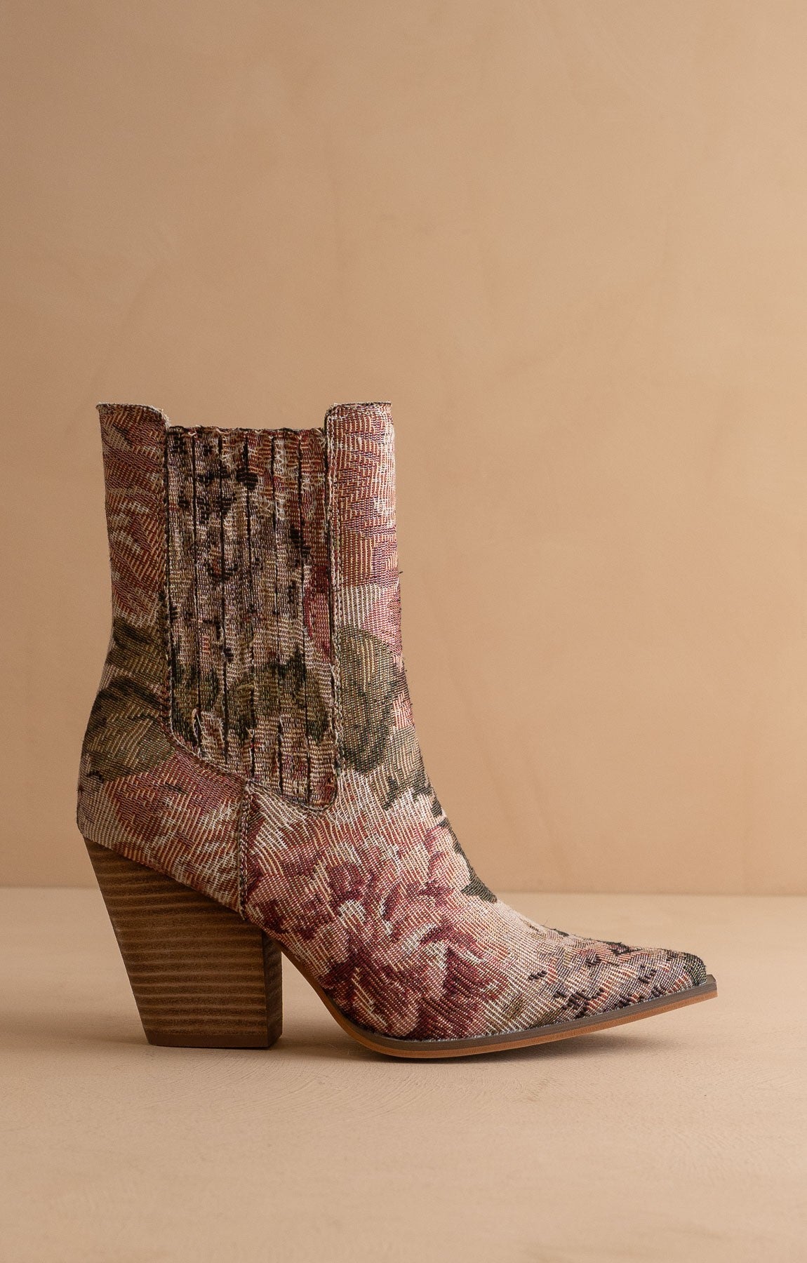 The Lydia - Suede Pointed Toe Western Booties