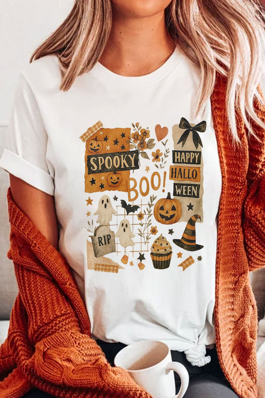 Happy Halloween Spooky ,round Neck