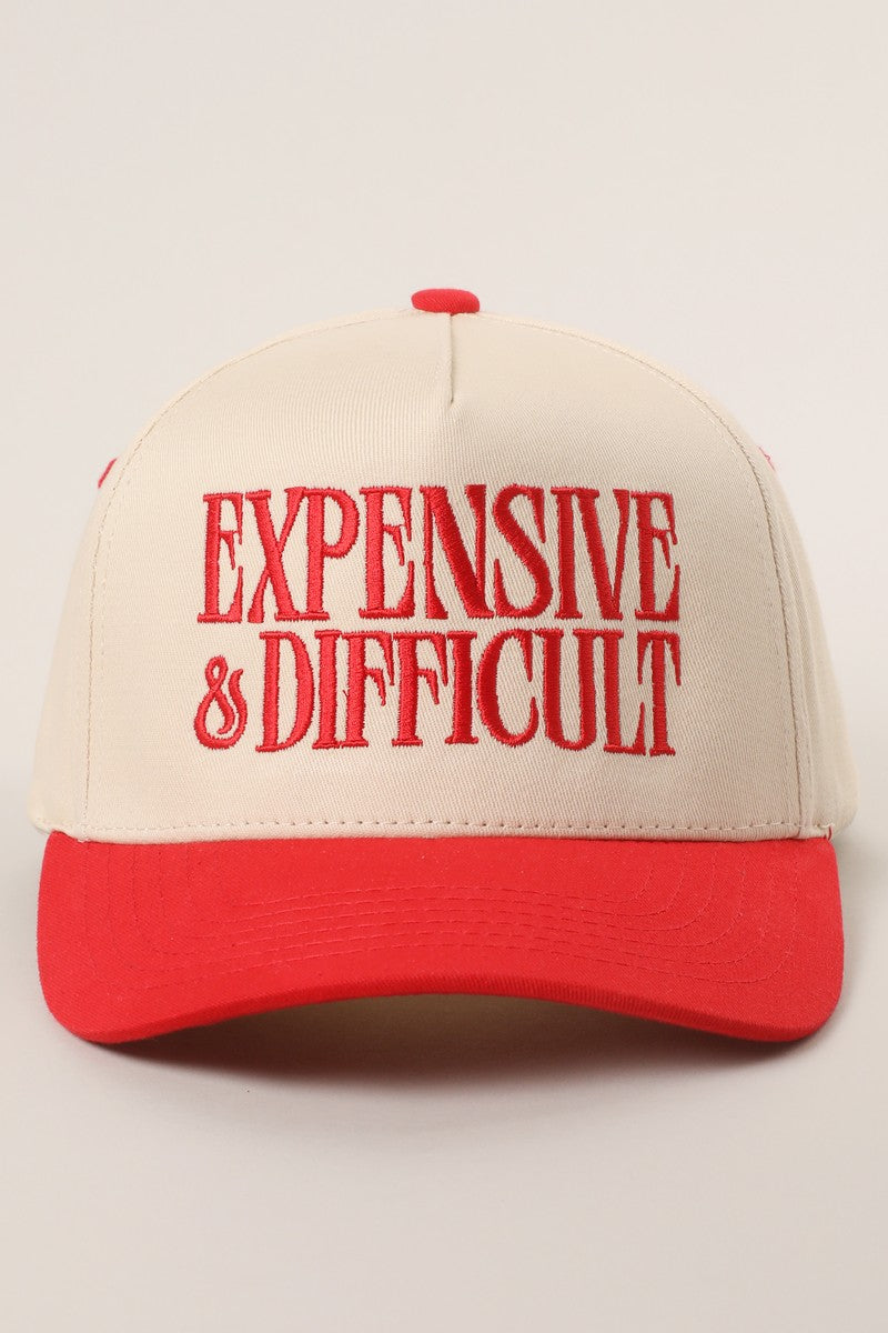 Expensive And Difficult Embroidered Trucker Hat