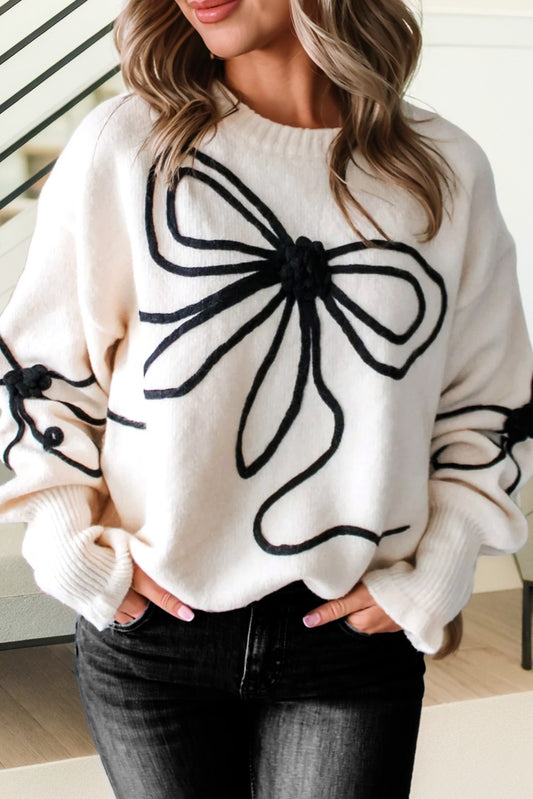 Warmest Wishes Bow Sweater Cream