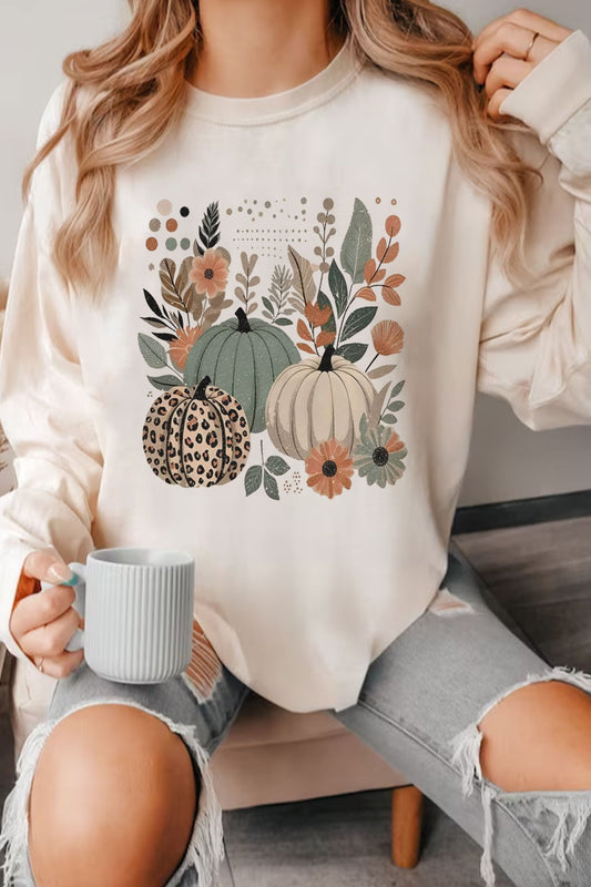 Boho Pumpkin Fall Sweater