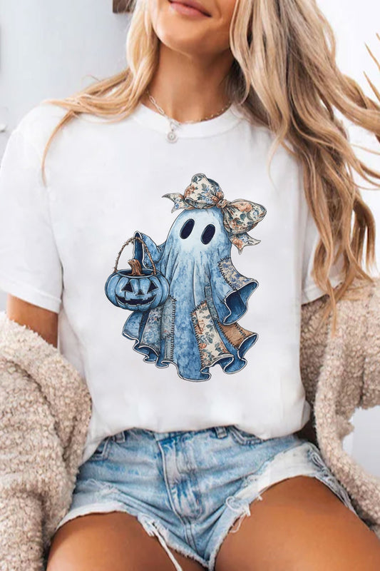 Blue Denim Ghost, Round Neck