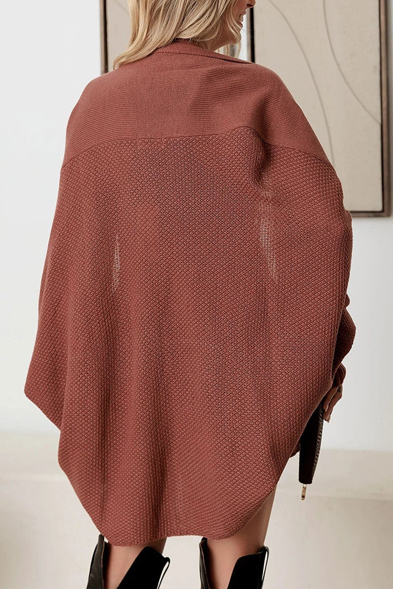 Batwing Sleeve Open Front Sweater Cardigan