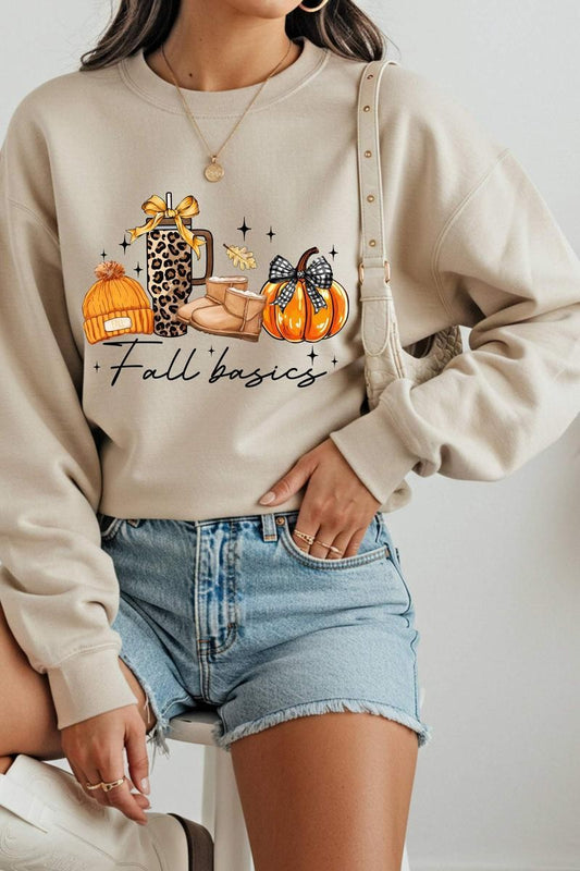 Leopard Print Fall Basics Sweatshirt