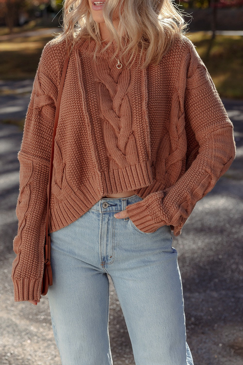 Burl Chunky Fit Slouchy Textured Knit Sweater