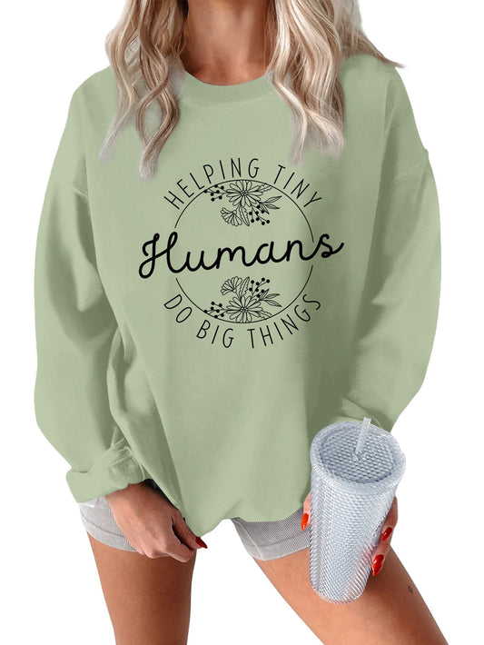 Helping Tiny Printed Thickened Warm Hoodie
