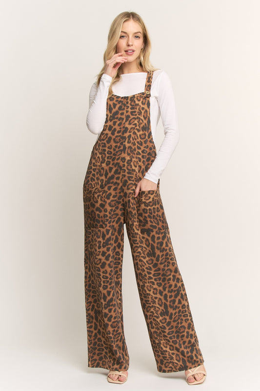 Sleeveless Animal Urban Ribbed Jumpsuits