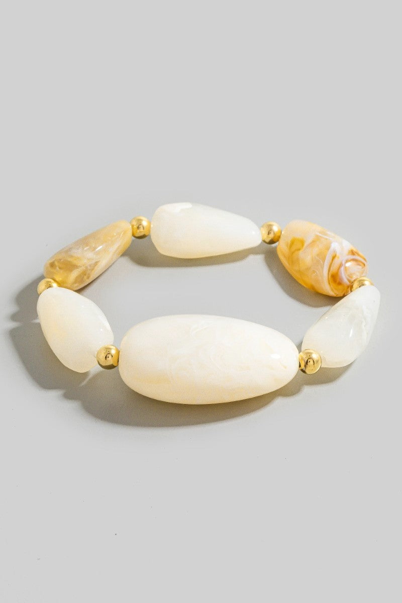 Large Marble Resin Beads Bracelet