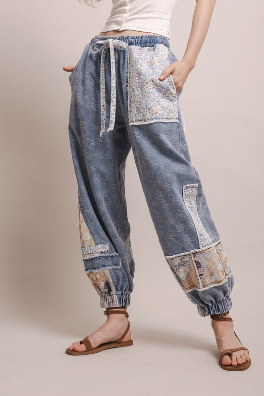 Denim Patchwork Jogger