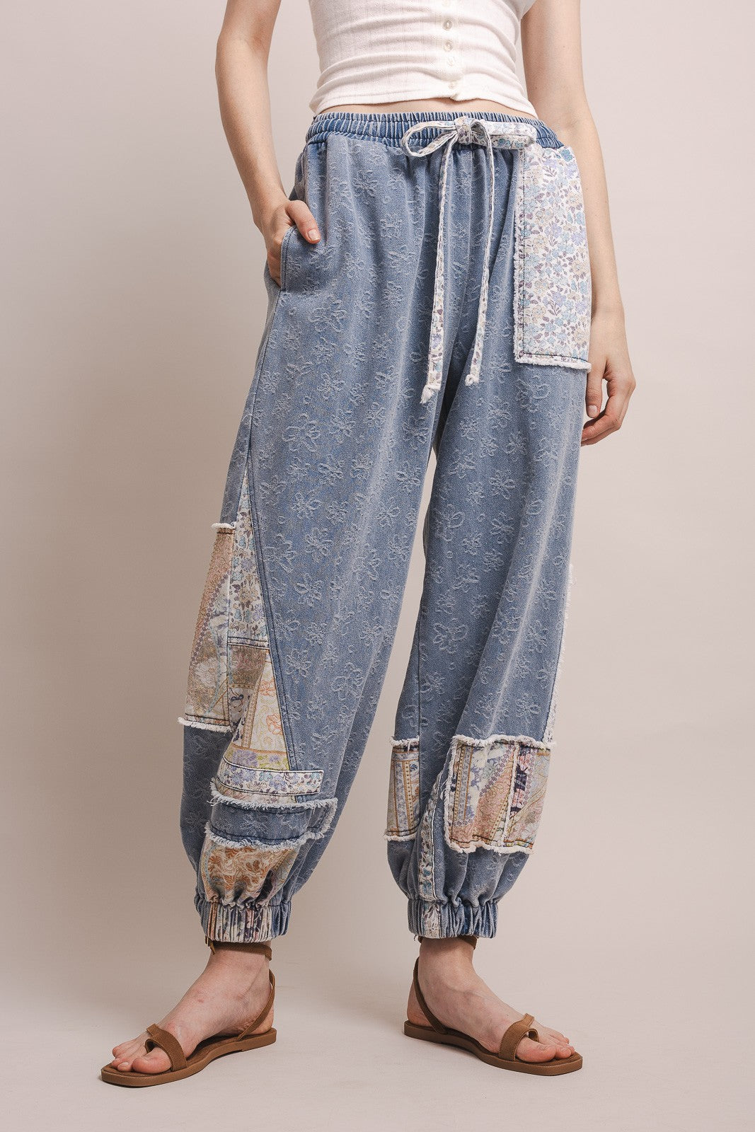 Denim Patchwork Jogger