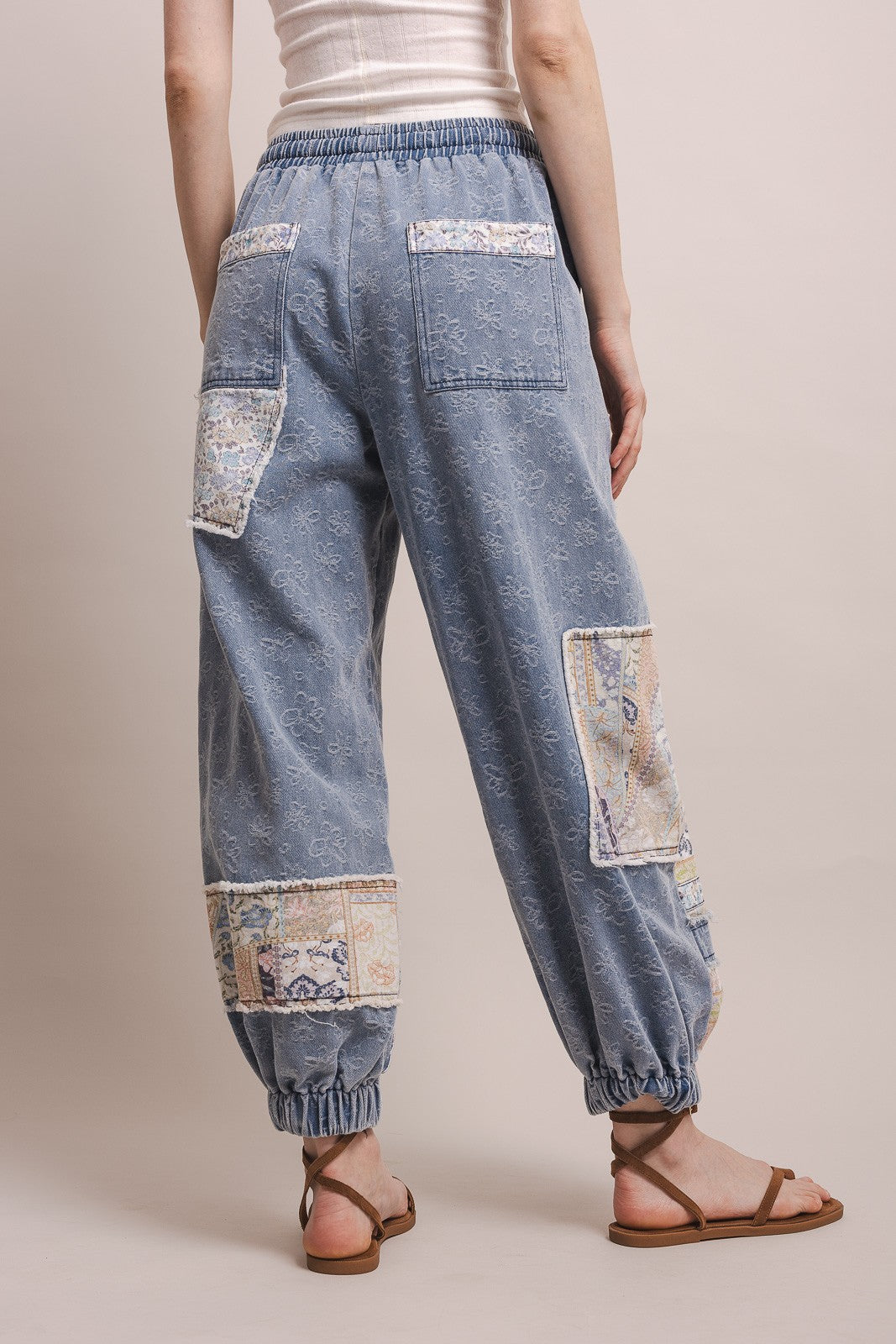Denim Patchwork Jogger