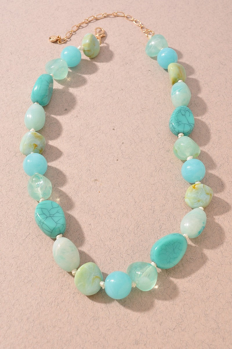 Mixed Stone Beaded Necklace