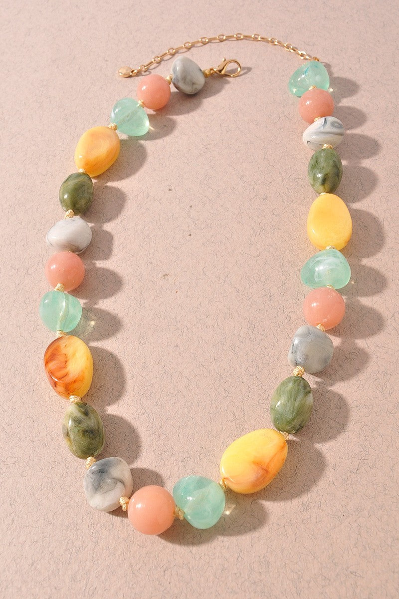 Mixed Stone Beaded Necklace