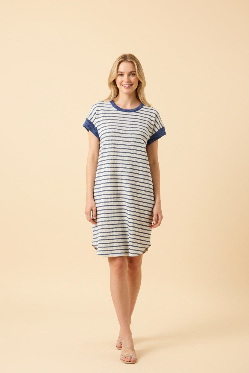 Striped Day Dress with pockets