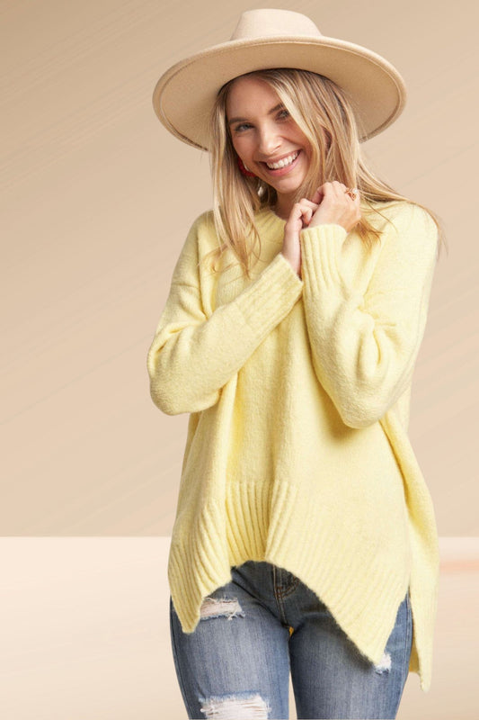 Side Slit Sweater Top