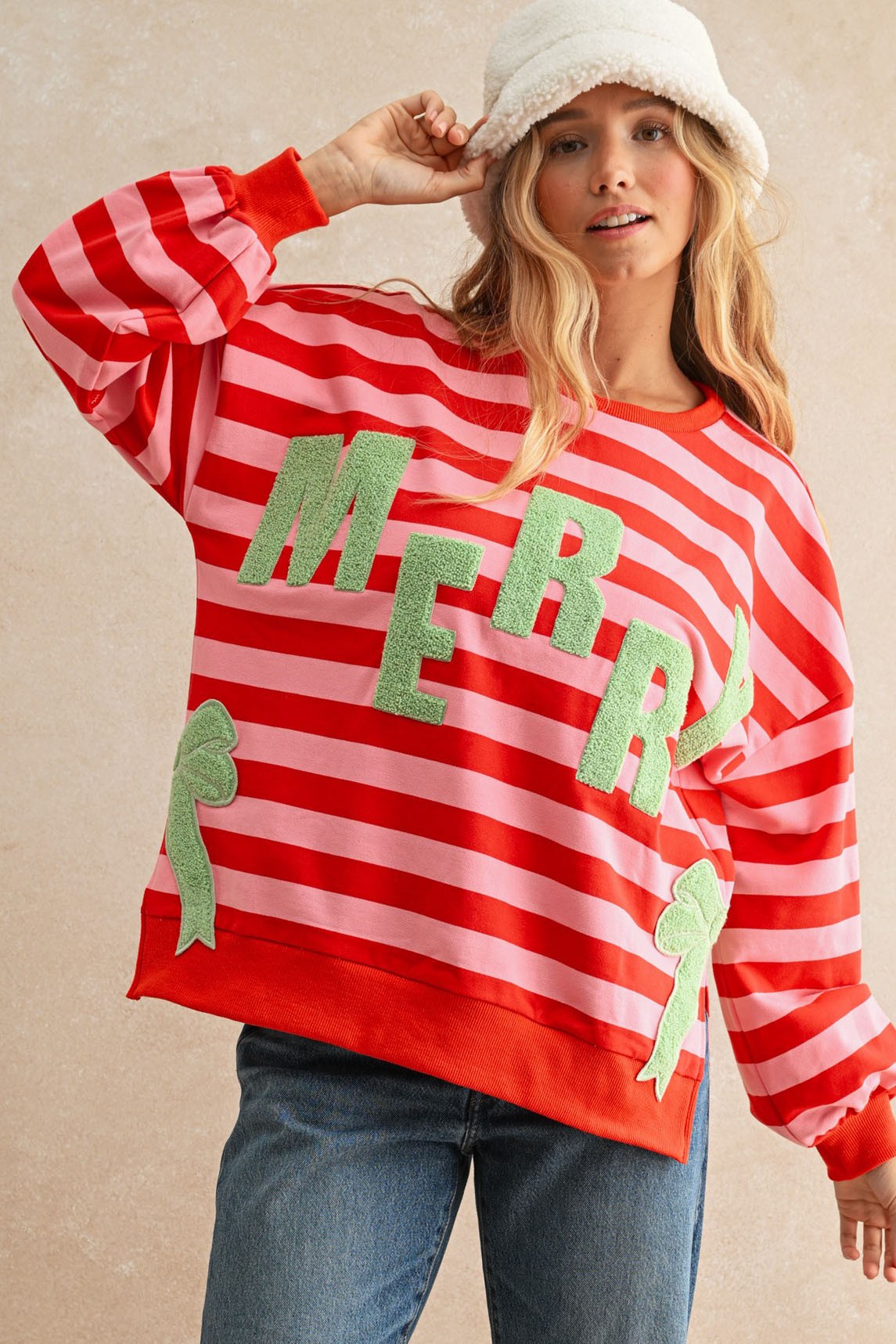 The Merry Little Ribbon Pullover