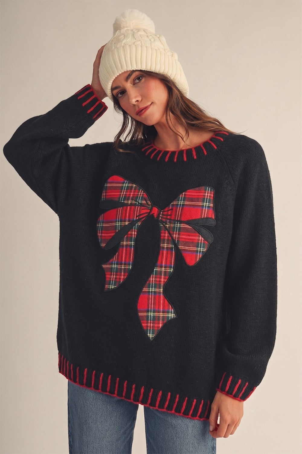 The Tartan & Tinsel Sweater