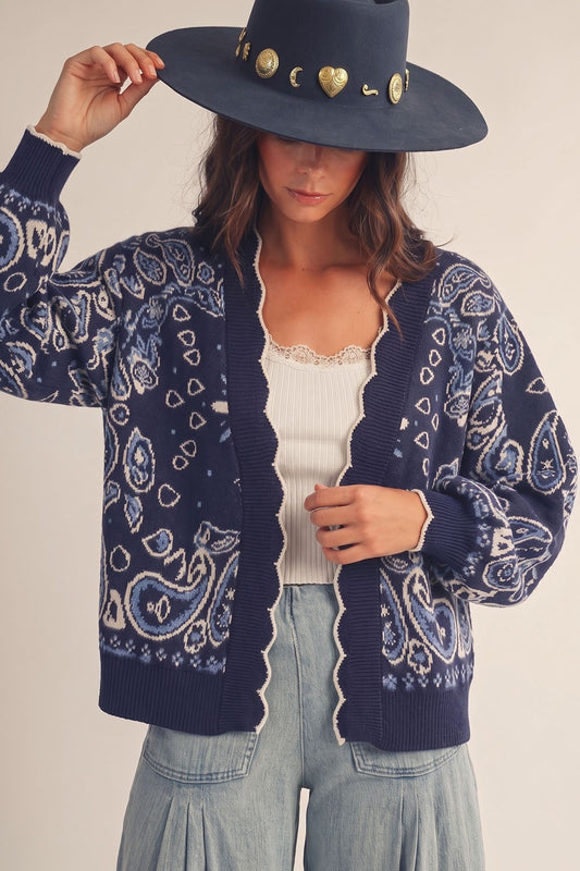 The Bluebird Bandana Cardigan