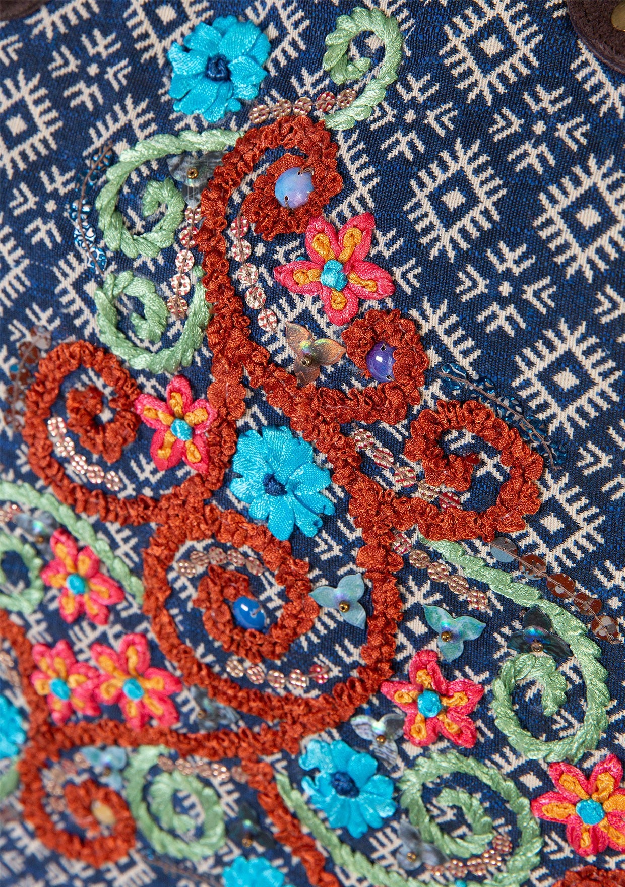 Authentic hand woven & beaded Embroidered Weekender Bag