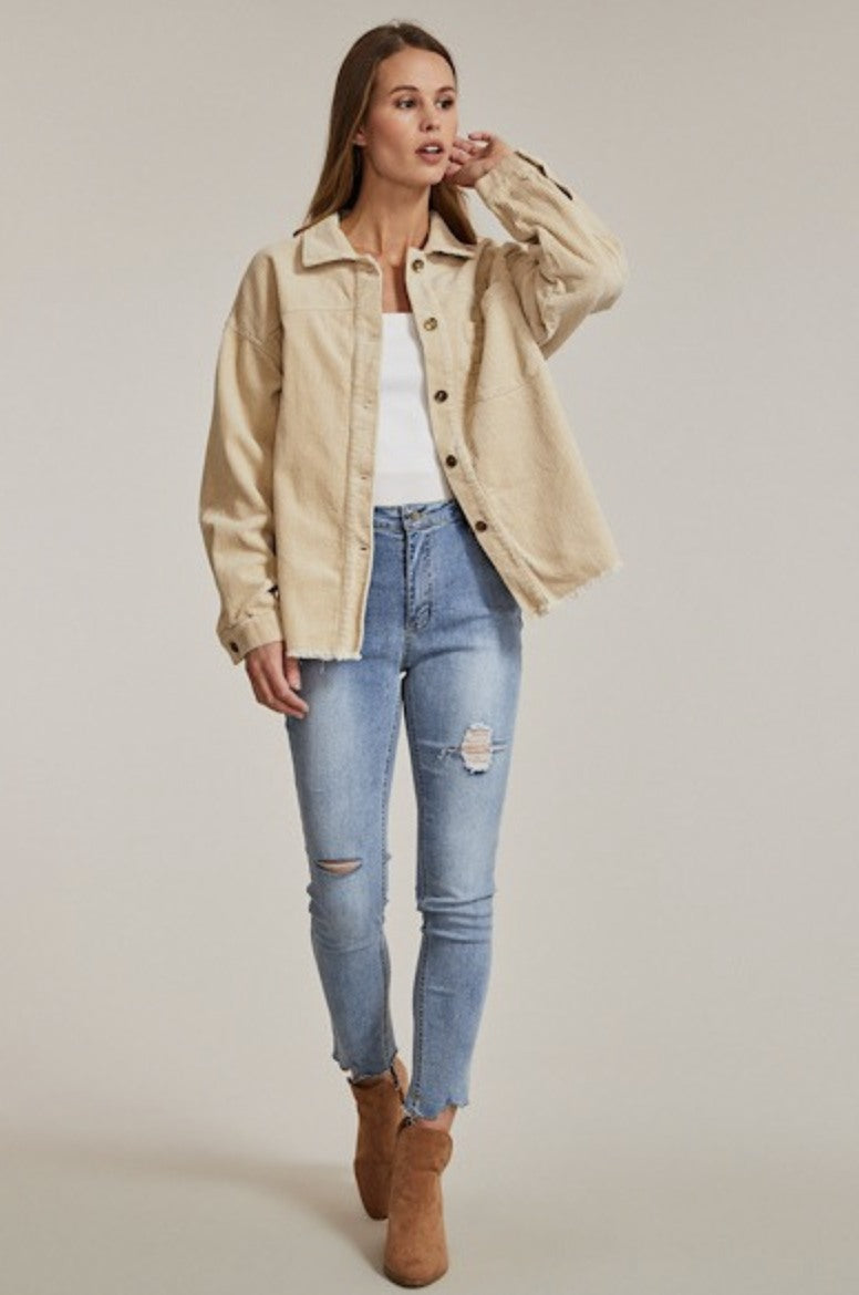 Beige Denim Jacket