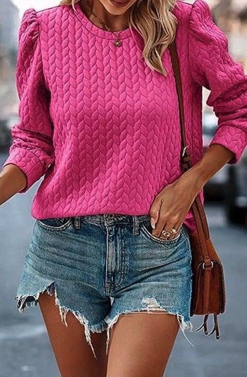 Quilted light weight sweater