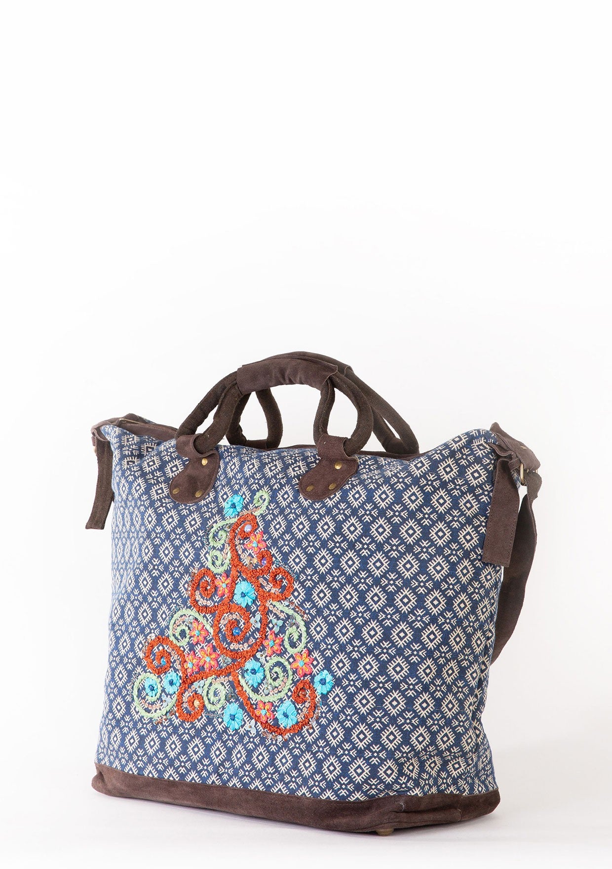 Authentic hand woven & beaded Embroidered Weekender Bag