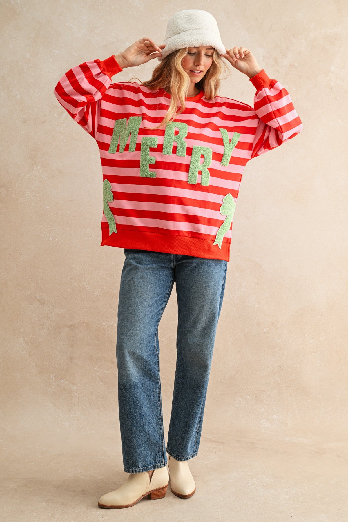 The Merry Little Ribbon Pullover