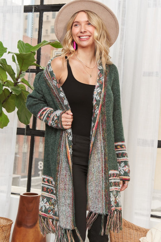 Fringe Hem Cardigan