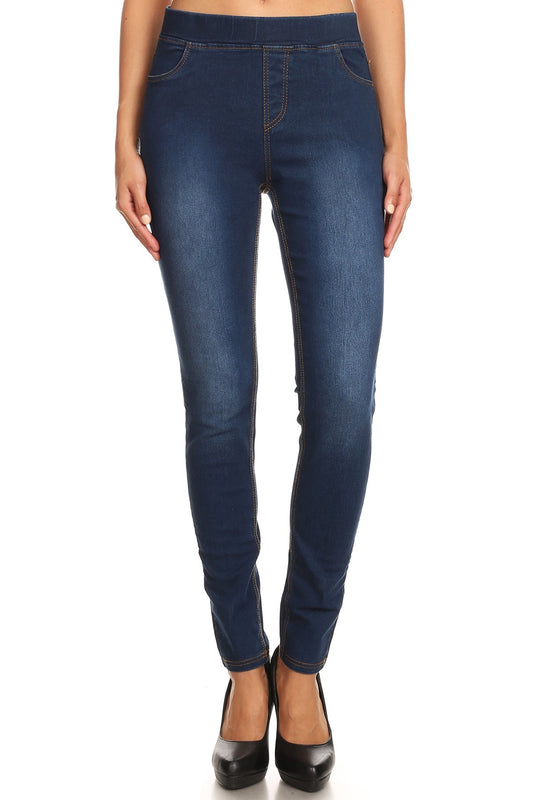 Basic Pull On stretchy Jeans