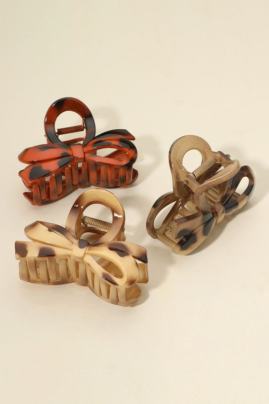 Leopard Pattern Hair Claw Clips
