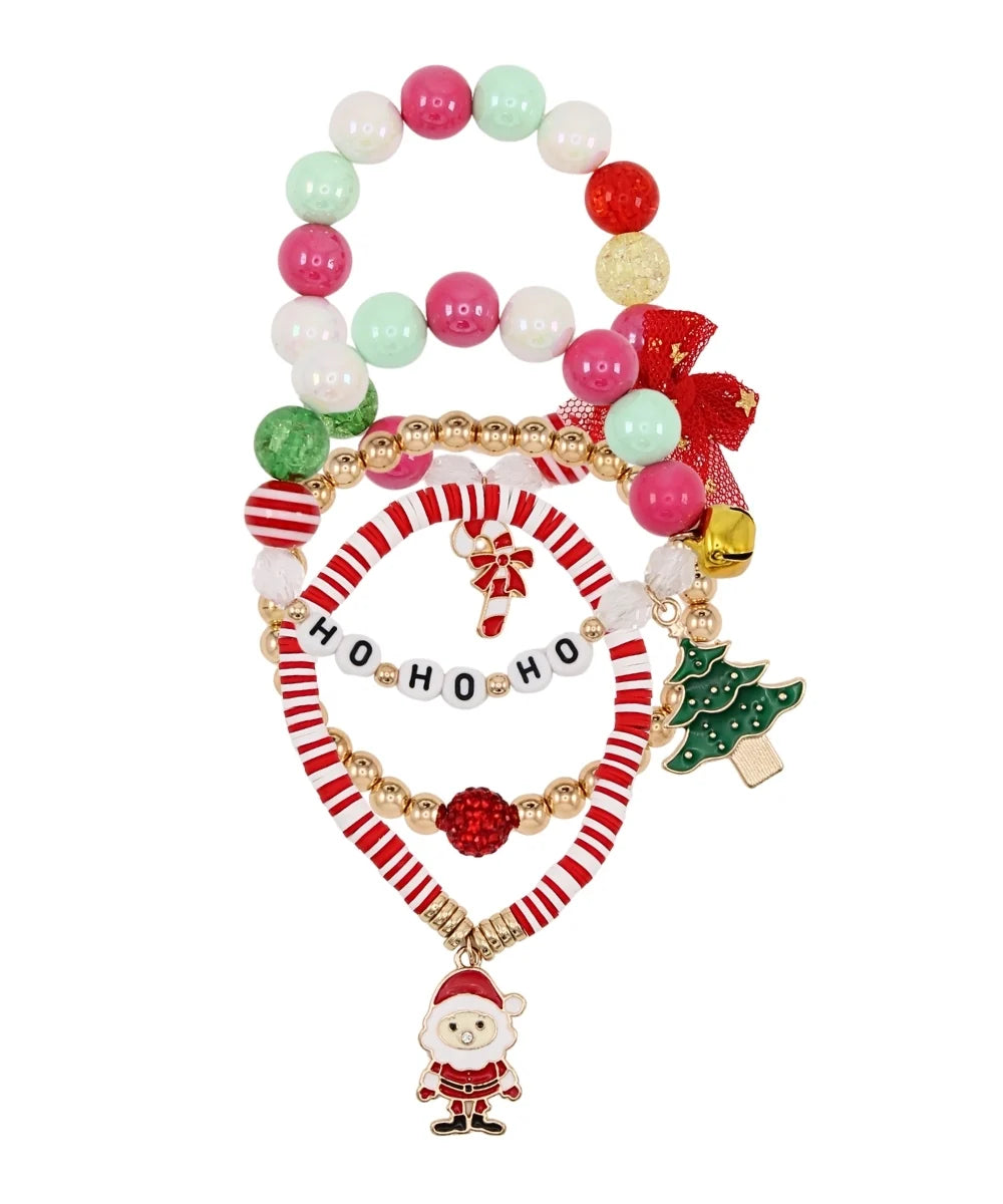 The Holly Jolly Charm Bracelet Stack